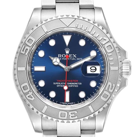 rolex yachtmaster 40 blue|rolex yacht master platinum 40mm.